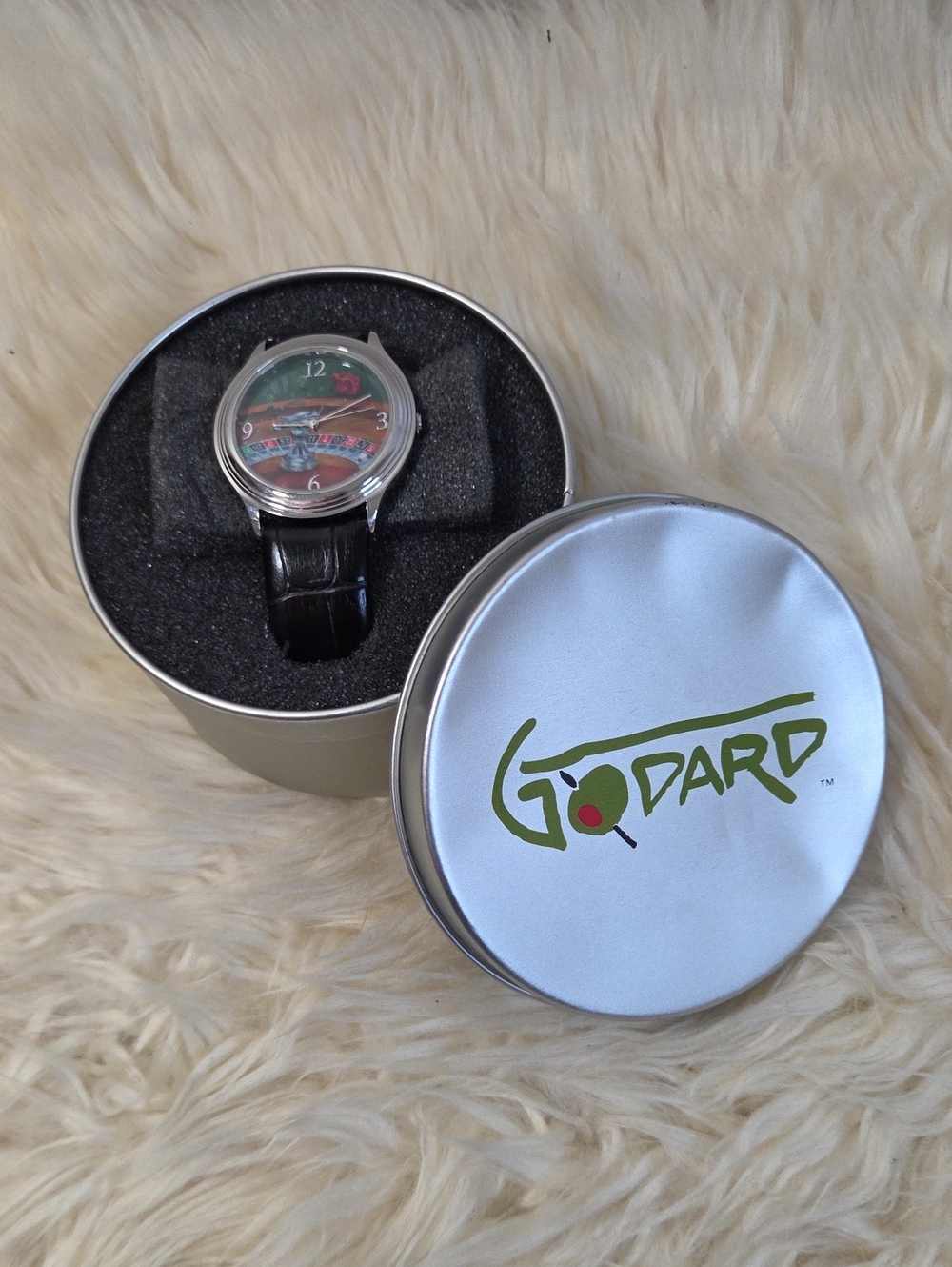 Michael Godard Rose Roulette Rio Casino Watch NEW Unworn w/ Tin